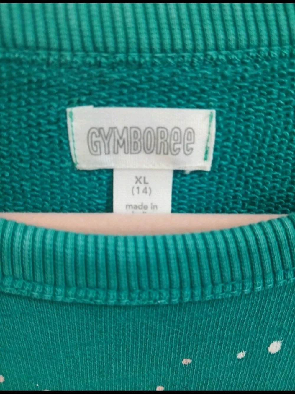 Gymboree Teal Knit Sweatshirt with Subtle Sparkle & Bow #141